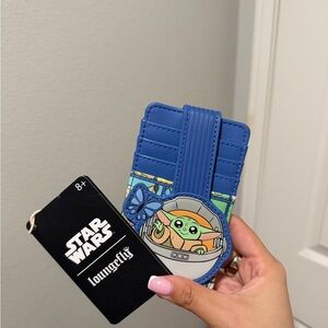 Loungefly Star Wars Blue Card Holder with Baby Yoda